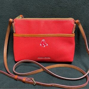 Dooney Bourke Boston Red Sox Leather Crossbody Bag MLB Pebble Grain Purse